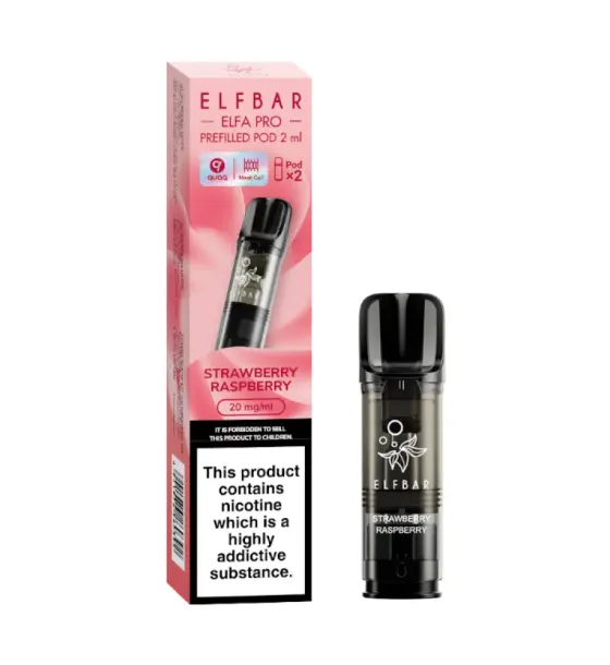 Elf Bar ELFA Pro Strawberry Raspberry Prefilled Pod Kit – 20mg
