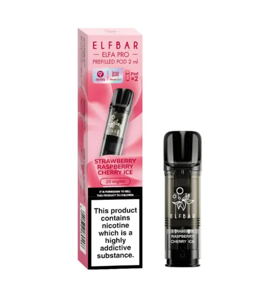 Elf Bar ELFA Pro Strawberry Raspberry Cherry Ice Prefilled Pod Kit – 20mg