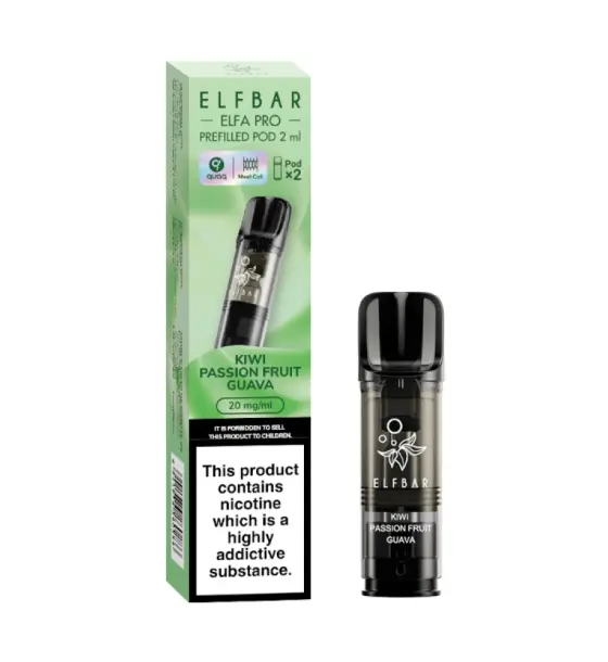 Elf Bar ELFA Pro Kiwi Passion Fruit Guava Prefilled Pods – 20mg