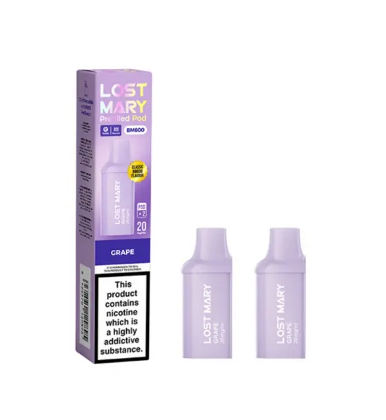 Lost Mary BM600 Grape Prefilled Pod Kit – 20mg