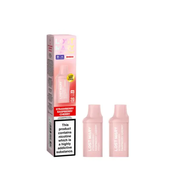 Lost Mary BM600 Strawberry Raspberry Cherry Prefilled Pod Kit – 20mg