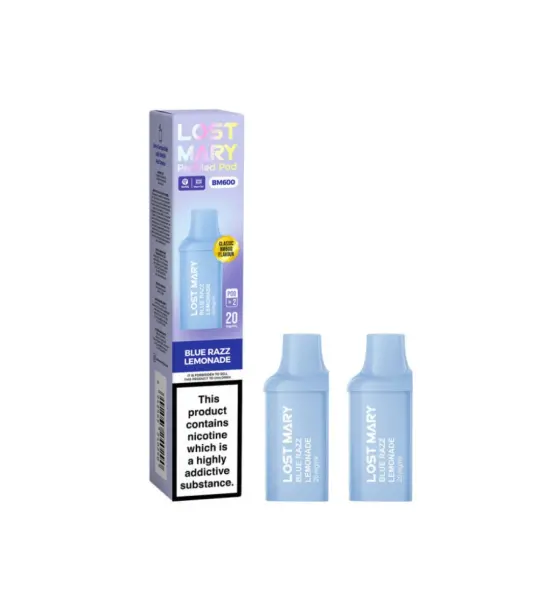 Lost Mary BM600 Blue Razz Lemonade Prefilled Pods – 20mg