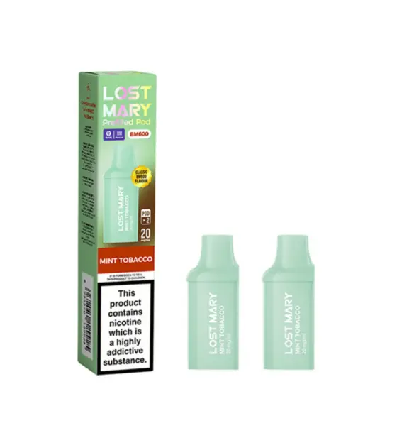 Lost Mary BM600 Mint Tobacco Prefilled Pods – 20mg