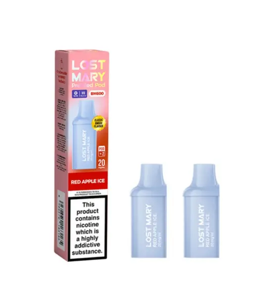 Lost Mary BM600 Red Apple Ice Prefilled Pods – 20mg