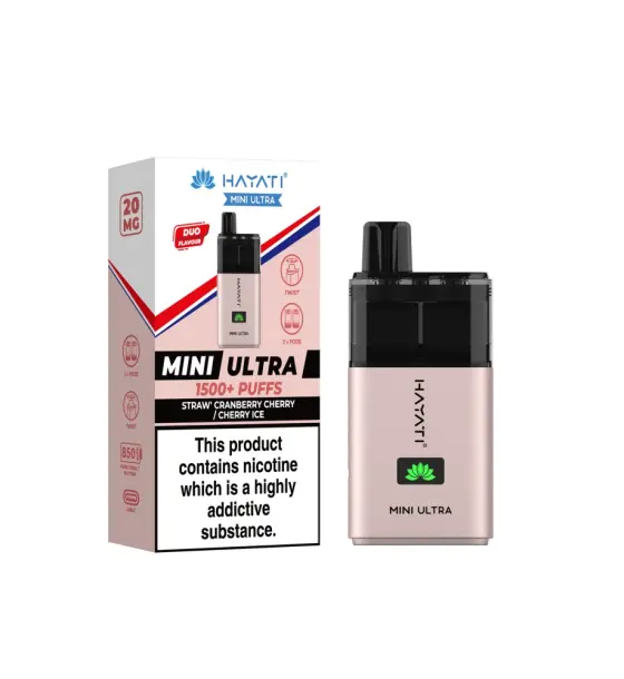 Hayati Mini Ultra Straw Cranberry Cherry / Cherry Ice Prefilled Pod Kit – 20mg