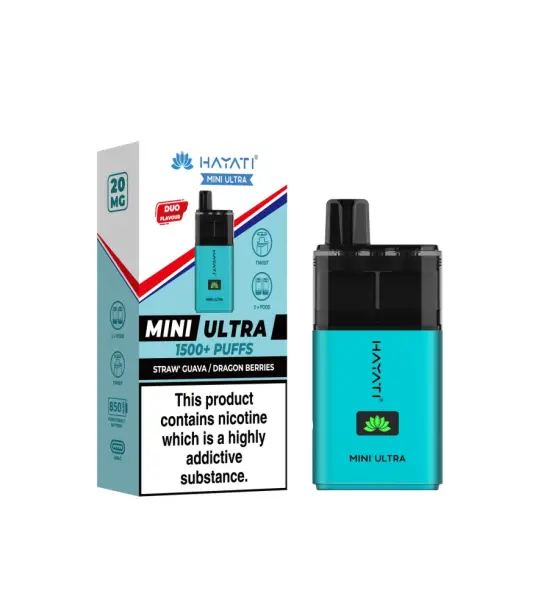 Hayati Mini Ultra Straw Guava / Dragon Berries Prefilled Pod Kit – 20mg