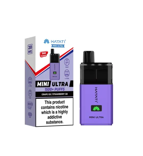 Hayati Mini Ultra Grape GB / Strawberry GB Prefilled Pod Kit – 20mg