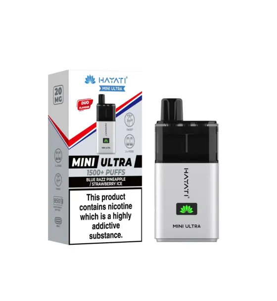 Hayati Mini Ultra Blue Razz Pineapple / Strawberry Ice Prefilled Pod Kit – 20mg