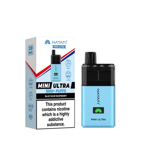 Hayati Mini Ultra Blue Sour Raspberry Prefilled Pod Kit – 20mg