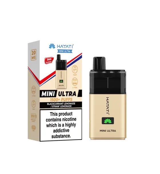 Hayati Mini Ultra Blackcurrant Lemonade / Straw Lemonade Prefilled Pod Kit – 20mg