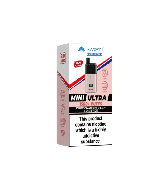 Hayati Mini Ultra Straw Cranberry Cherry / Cherry Ice Prefilled Pods – 20mg