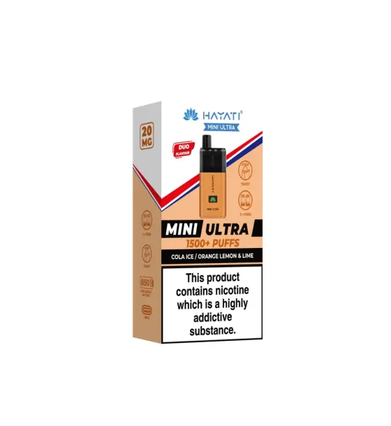 Hayati Mini Ultra Cola Ice / Orange Lemon & Lime Prefilled Pods – 20mg