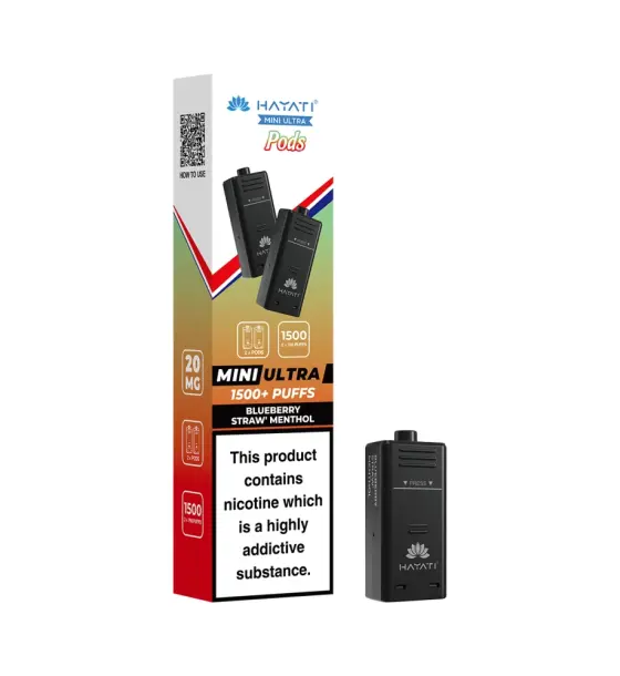 Hayati Mini Ultra Blueberry Straw Menthol / Blueberry Raspberry Menthol Prefilled Pods – 20mg