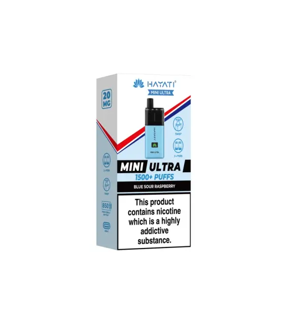 Hayati Mini Ultra Blue Sour Raspberry Prefilled Pods – 20mg