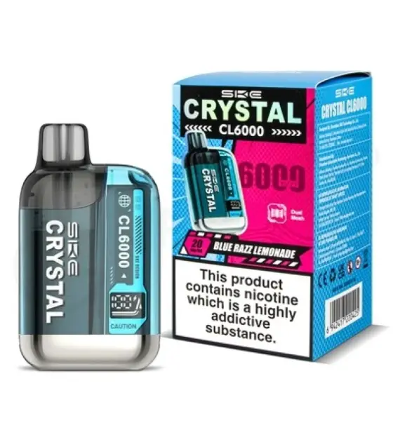SKE Crystal CL6000 Blue Razz Lemonade Prefilled Pod Kit – 20mg