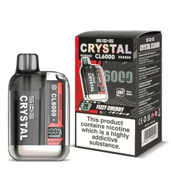 SKE Crystal CL6000 Fizzy Cherry Prefilled Pod Kit – 20mg