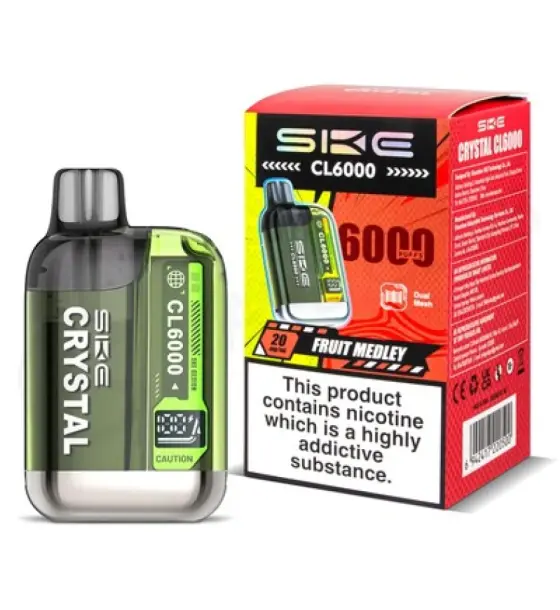 SKE Crystal CL6000 Fruit Medley Prefilled Pod Kit – 20mg