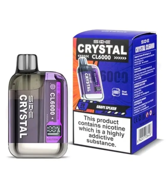 SKE Crystal CL6000 Grape Splash Prefilled Pod Kit – 20mg