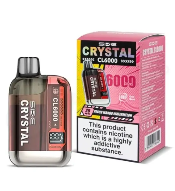SKE Crystal CL6000 Peach Mango Watermelon Prefilled Pod Kit – 20mg