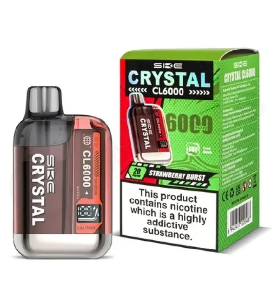SKE Crystal CL6000 Strawberry Burst Prefilled Pod Kit – 20mg