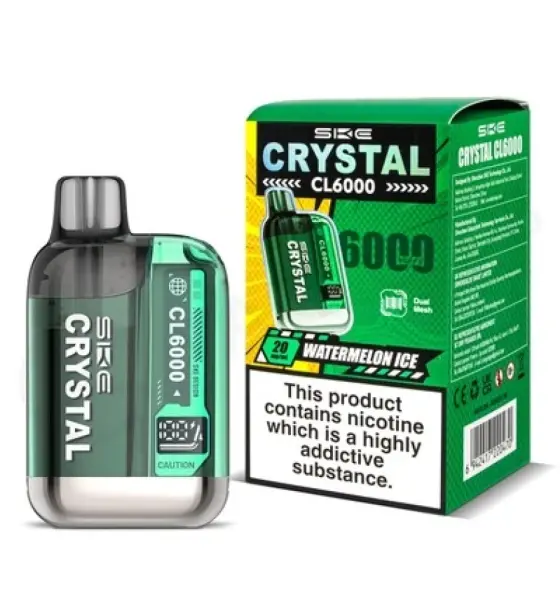 SKE Crystal CL6000 Watermelon Ice Prefilled Pod Kit – 20mg