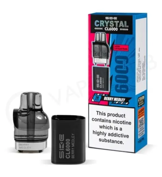 SKE Crystal CL6000 Berry Medley Prefilled Pods – 20mg