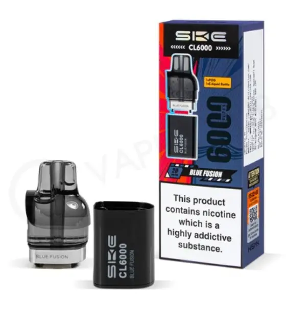 SKE Crystal CL6000 Blue Fusion Prefilled Pods – 20mg