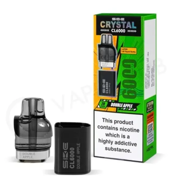SKE Crystal CL6000 Double Apple Prefilled Pods – 20mg