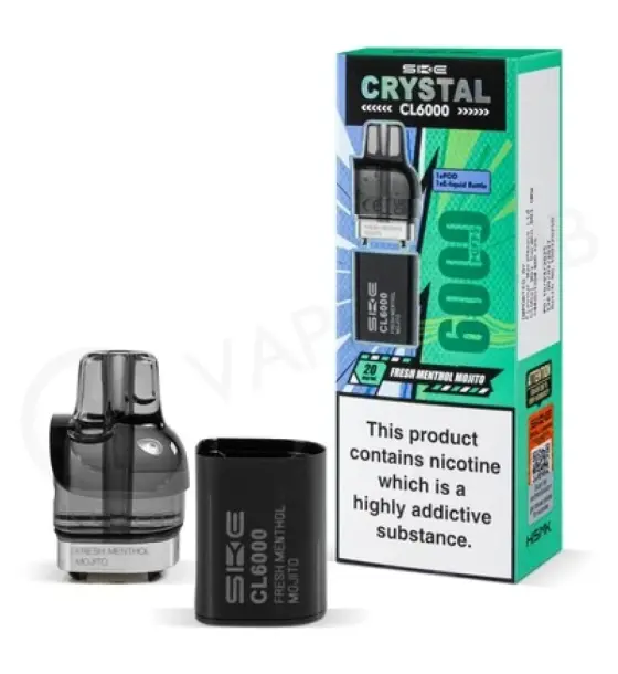 SKE Crystal CL6000 Fresh Menthol Mojito Prefilled Pods – 20mg