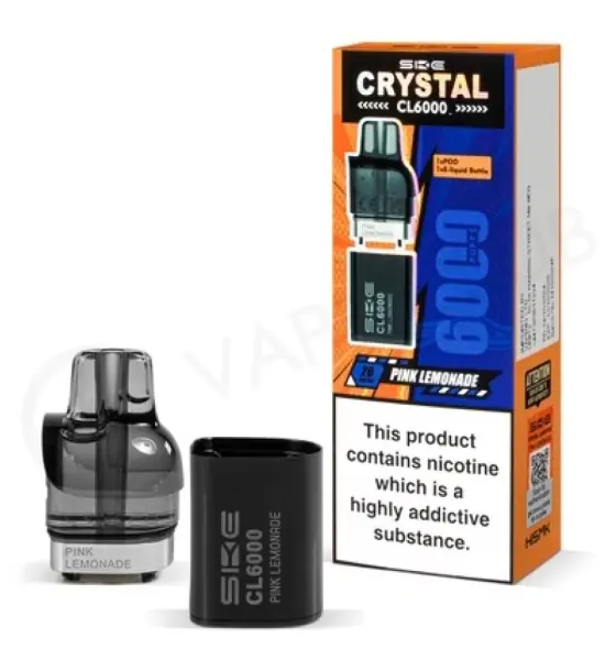 SKE Crystal CL6000 Pink Lemonade Prefilled Pods – 20mg