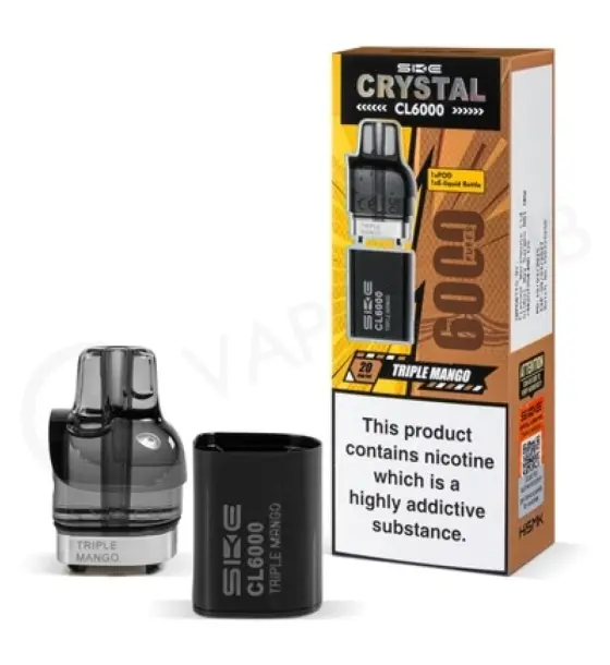 SKE Crystal CL6000 Triple Mango Prefilled Pods – 20mg