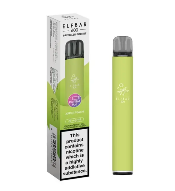 Elf Bar 600 Apple Peach Prefilled Pod Kit – 20mg