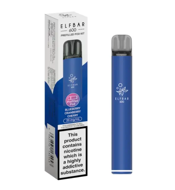Elf Bar 600 Blueberry Cranberry Cherry Prefilled Pod Kit – 20mg