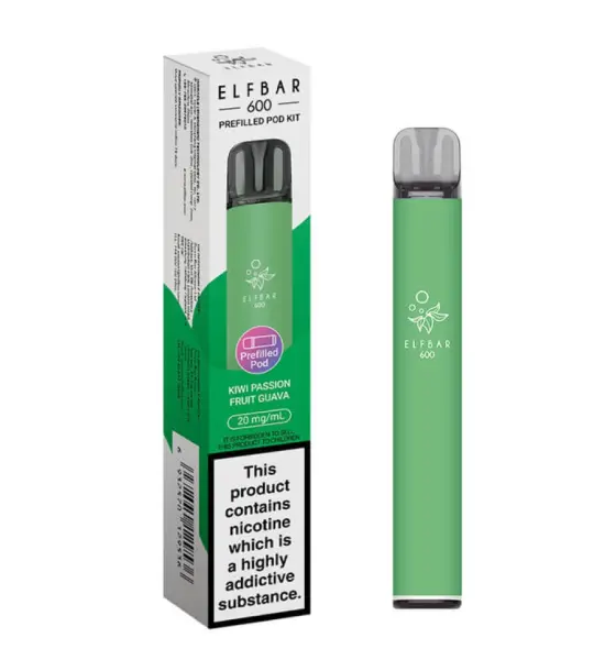 Elf Bar 600 Kiwi Passion Fruit Guava Prefilled Pod Kit – 20mg