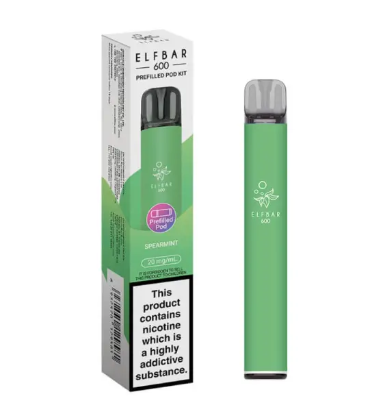 Elf Bar 600 Spearmint Prefilled Pod Kit – 20mg