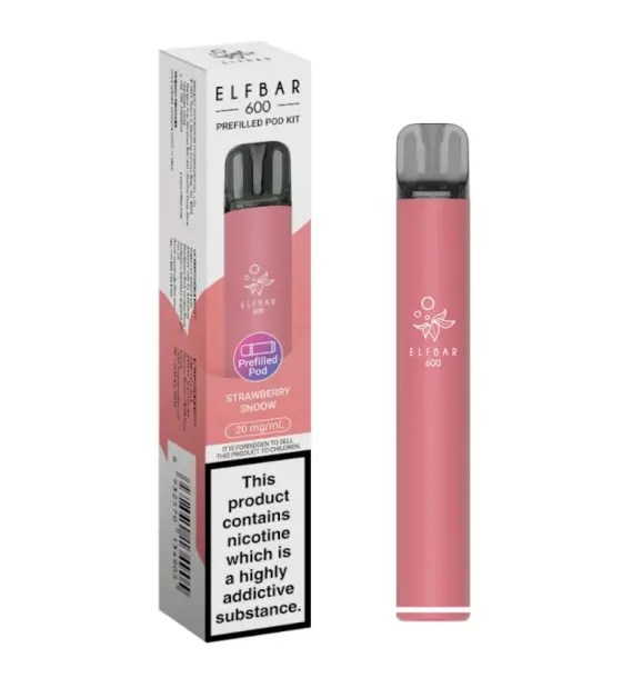 Elf Bar 600 Strawberry Snoow Prefilled Pod Kit – 20mg