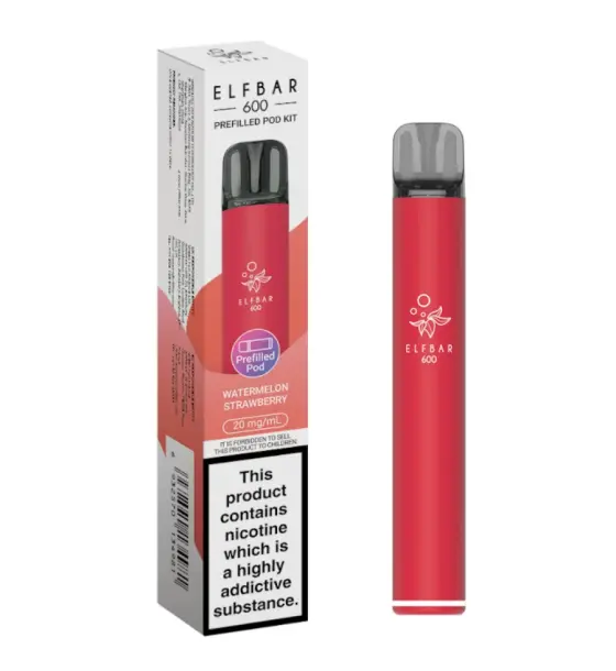 Elf Bar 600 Watermelon Strawberry Prefilled Pod Kit – 20mg