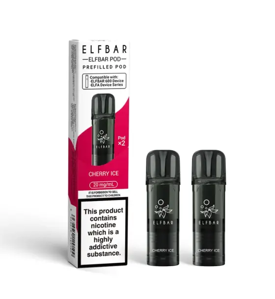 Elf Bar 600 Cherry Ice Prefilled Pods – 20mg