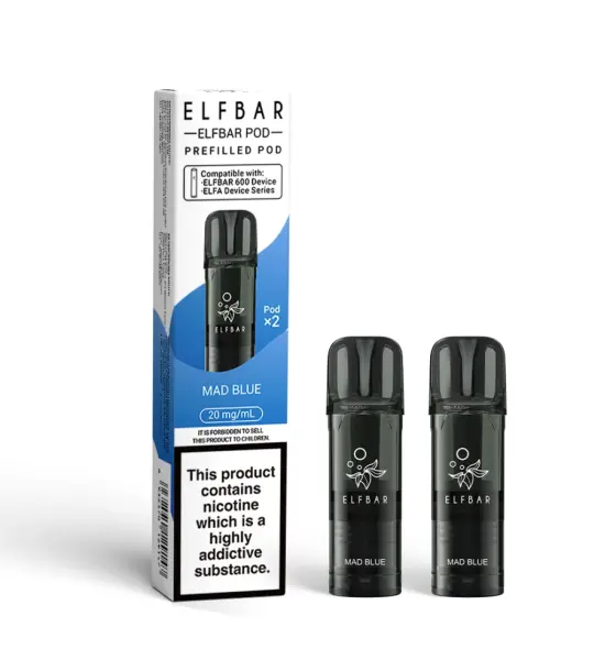 Elf Bar 600 Mad Blue Prefilled Pods – 20mg