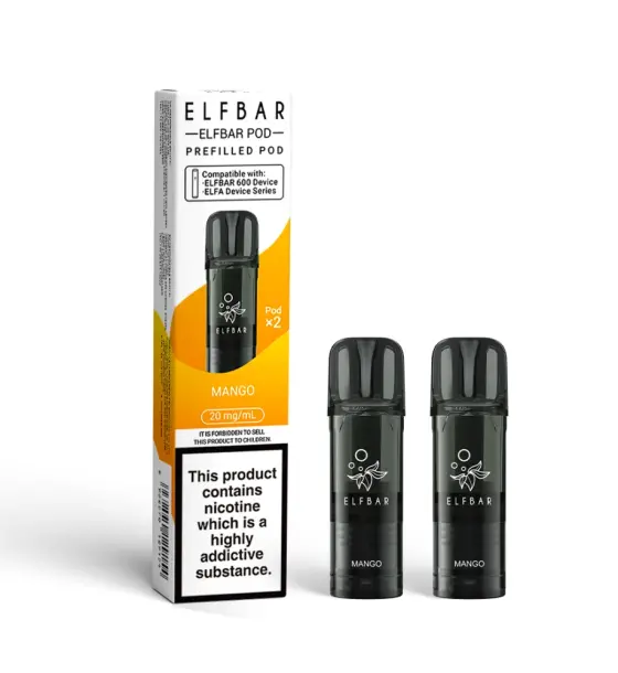 Elf Bar 600 Mango Prefilled Pods – 20mg