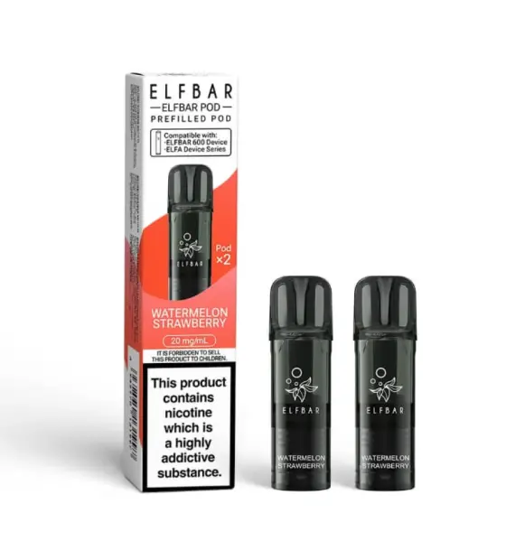 Elf Bar 600 Watermelon Strawberry Prefilled Pods – 20mg