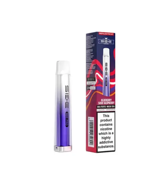 SKE Crystal 600 Pro Blueberry Sour Raspberry Prefilled Pod Kit – 20mg