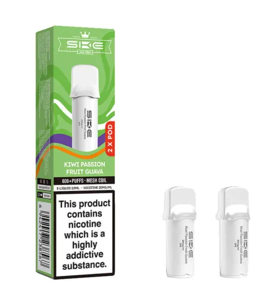 SKE Crystal 600 Pro Kiwi Passion Fruit Guava Prefilled Pods – 20mg