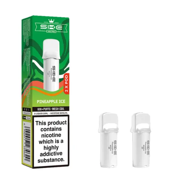 SKE Crystal 600 Pro Pineapple Ice Prefilled Pods – 20mg