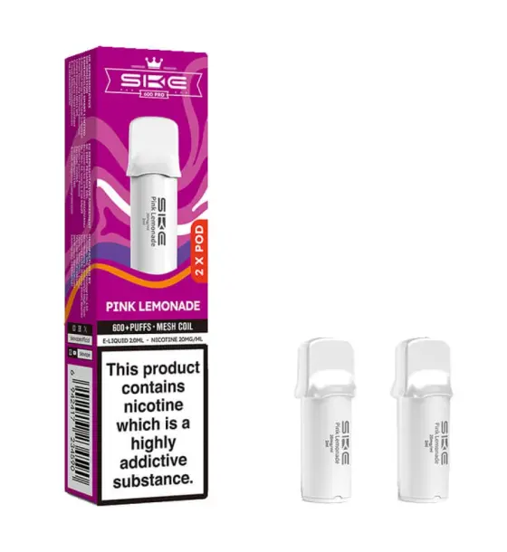 SKE Crystal 600 Pro Pink Lemonade Prefilled Pods – 20mg