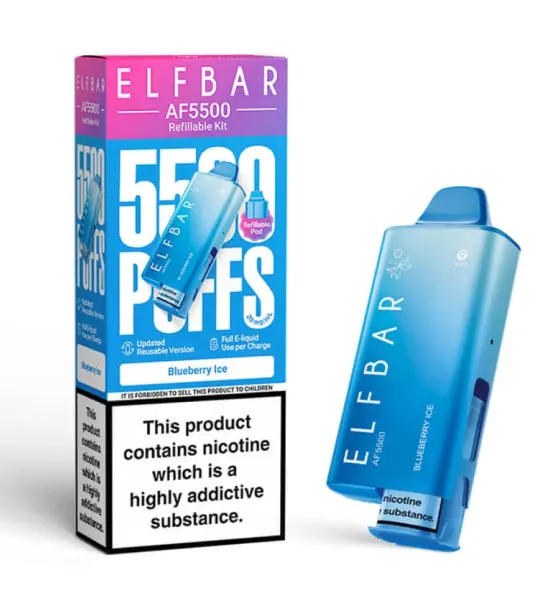 Elf Bar AF5500 Blueberry Ice Prefilled Pod Kit – 20mg
