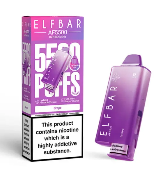 Elf Bar AF5500 Grape Prefilled Pod Kit – 20mg