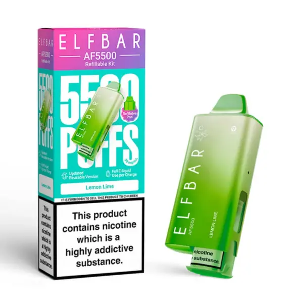 Elf Bar AF5500 Lemon Lime Prefilled Pod Kit – 20mg