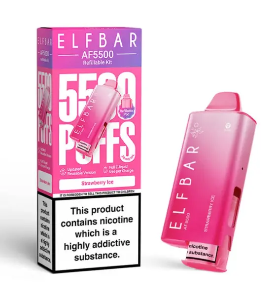 Elf Bar AF5500 Strawberry Ice Prefilled Pod Kit – 20mg