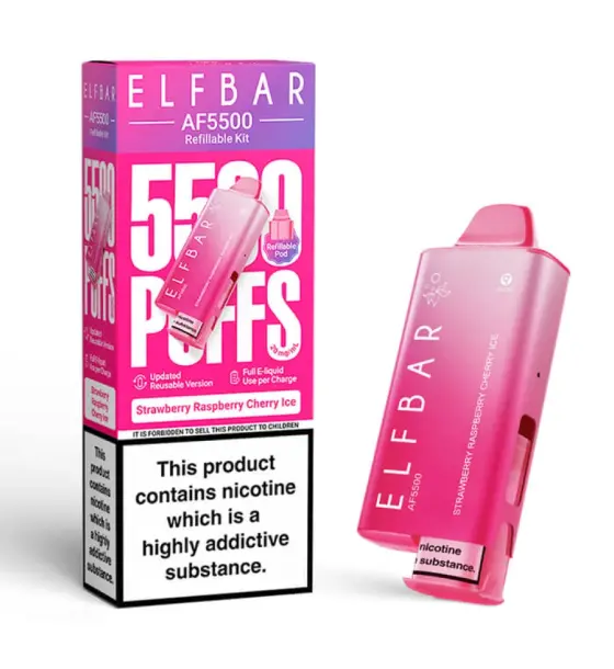 Elf Bar AF5500 Strawberry Raspberry Cherry Ice Prefilled Pod Kit – 20mg